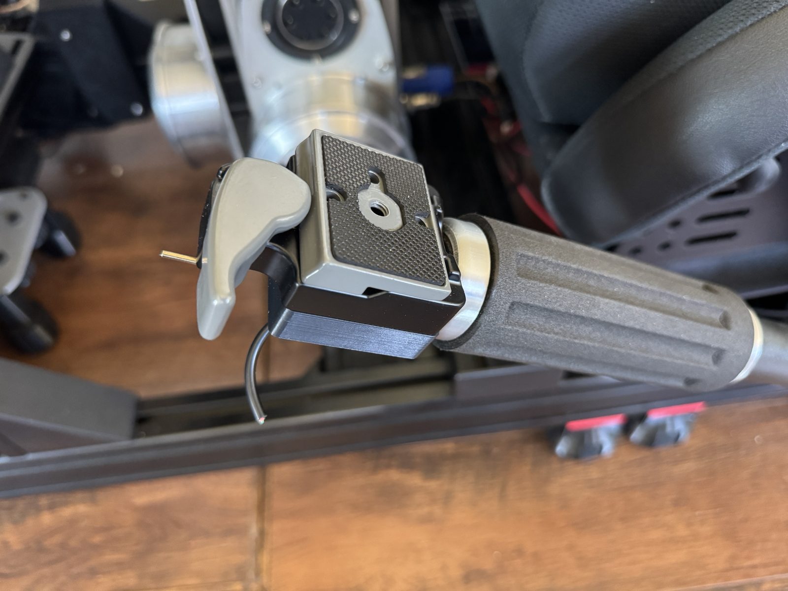The grip with the quick release plate